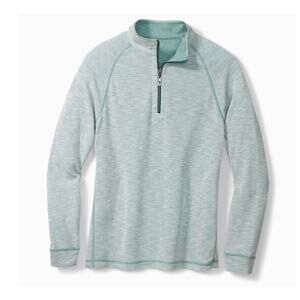 Tommy Bahama Barrier Beach Reversible Half-Zip Sweatshirt in Green